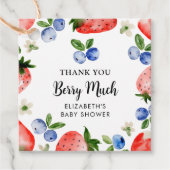 Étiquettes Cadeau Merci aux bleuets et aux fraises (Devant)