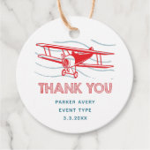 Étiquettes Cadeau Merci avion (Devant)