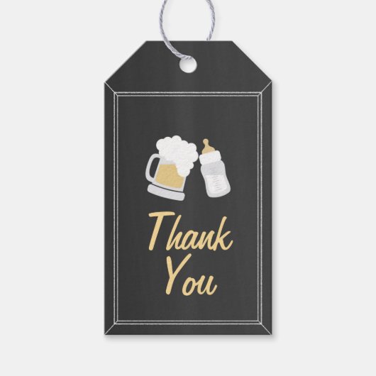 Étiquettes-cadeau Merci "Baby is Brewing" (Devant)