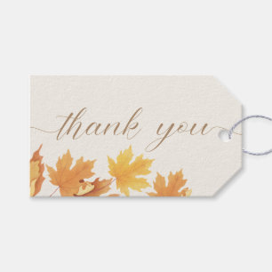 Étiquettes-cadeau Merci - Baby shower automnal d'automne