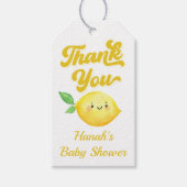 Étiquettes-cadeau Merci Baby shower citron Favoriser (Devant)