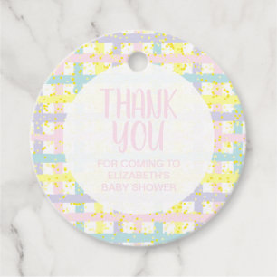 Étiquettes Cadeau Merci Baby shower fille