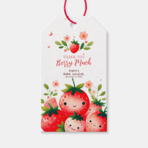 Étiquettes-cadeau Merci Baby shower fraise Berry beaucoup