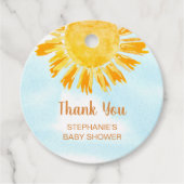 Étiquettes Cadeau Merci Baby shower solaire (Devant)