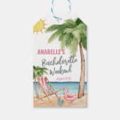 Étiquettes-cadeau Merci Bachelorette Tropical Beach Favoriser (Devant)