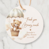 Étiquettes Cadeau Merci béarder beaucoup Hot air ballon en peluche o (Devant)