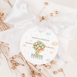 Étiquettes Cadeau Merci beaucoup ours ballons Baby Shower