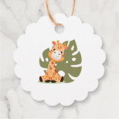 Étiquettes Cadeau Merci bébé Giraffe, Baby shower Invitation (Dos)