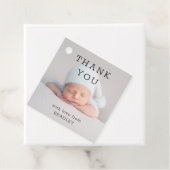 Étiquettes Cadeau Merci bébé nouveau-né Baby shower Script (En situation)