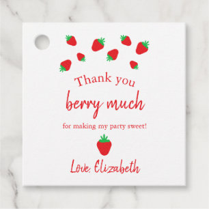 Étiquettes Cadeau Merci Berry Beaucoup de Merci d'anniversaire