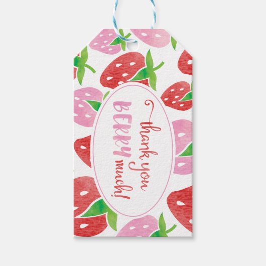 Étiquettes-cadeau Merci BERRY beaucoup Favoriser Tag (Devant)