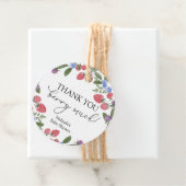 Étiquettes Cadeau Merci Berry Much Shower (En situation)