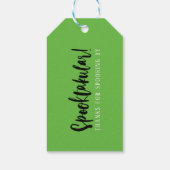 Étiquettes-cadeau Merci | Black & Green Frankenstein Halloween (Dos)