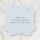 Étiquettes Cadeau Merci bleu et or Dusty (Dos)