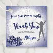 Étiquettes Cadeau Merci bleu marine (Devant)