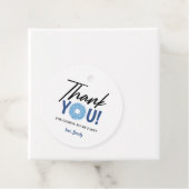 Étiquettes Cadeau Merci Blue Doughnut (En situation)