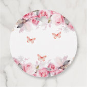 Étiquettes Cadeau Merci Blush Baby shower Rose (Dos)