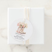 Étiquettes Cadeau Merci Boots Bubbly Western Peony BRIDAL SHOWER (En situation)