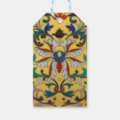 Étiquettes-cadeau Merci botanique Vintage jaune rétro (Dos)