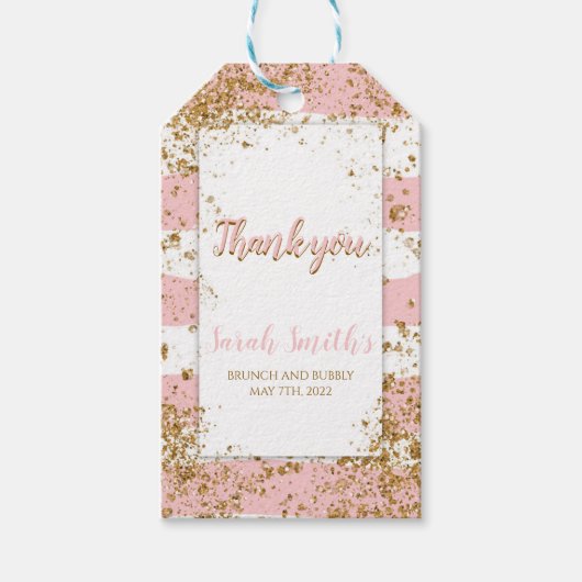 ÉTIQUETTES-CADEAU MERCI BRUNCH ET BUBBLY (Devant)