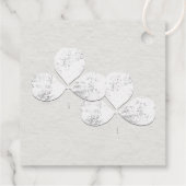 Étiquettes Cadeau Merci cadeau Mariage  blanc Shamrock (Dos)