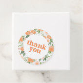 Étiquettes Cadeau Merci Citrouille Floral (En situation)