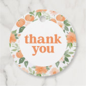 Étiquettes Cadeau Merci Citrouille Floral (Devant)