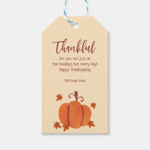 Étiquettes-cadeau Merci client Thanksgiving personnalisé