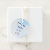 Étiquettes Cadeau Merci Cloud 9 Pastel Gradient Bridal Shower (En situation)