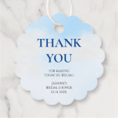 Étiquettes Cadeau Merci Cloud 9 Pastel Gradient Bridal Shower (Dos)