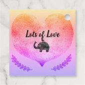 Étiquettes Cadeau Merci Cœur Brillant (Dos)