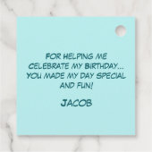 Étiquettes Cadeau Merci coloré d'Iguana (Dos)