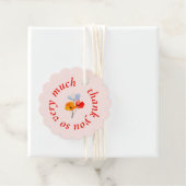 Étiquettes Cadeau Merci coloré gras (En situation)