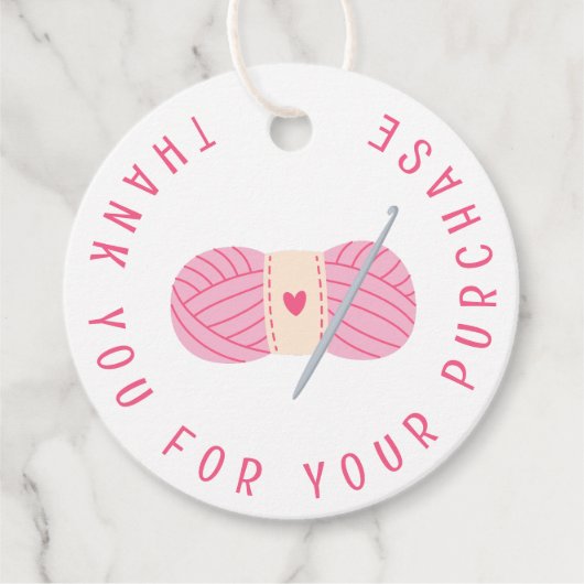 Étiquettes Cadeau Merci Crochet Crochet Pour Votre Achat (Devant)