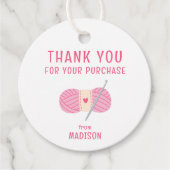 Étiquettes Cadeau Merci Crochet Crochet Pour Votre Achat (Devant)