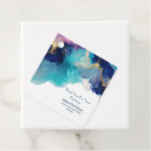 Étiquettes Cadeau Merci d'affaires Abstrait de l'encre d'alcool (En situation)