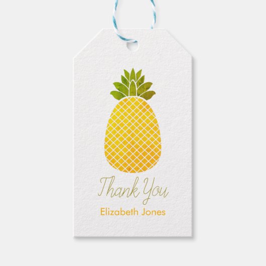 Étiquettes-cadeau Merci d'ananas personnalisable (Devant)