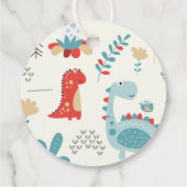 Étiquettes Cadeau Merci d'anniversaire de Dinosaur (Dos)