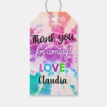Merci d'anniversaire de la fille Tiedye merci fave