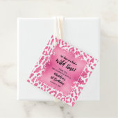 Étiquettes Cadeau Merci d'anniversaire de la Jungle de léopard rose (En situation)