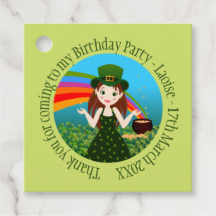 Étiquettes Cadeau Merci d'anniversaire de Saint Patrick
