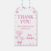 Étiquettes-cadeau Merci d'anniversaire de Saint-Valentin (Devant)