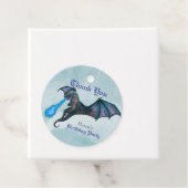 Étiquettes Cadeau Merci d'anniversaire du dragon bleu (En situation)