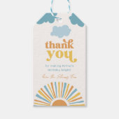 Étiquettes-cadeau Merci d'anniversaire du soleil (Devant)