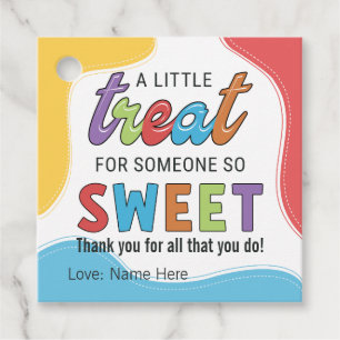 Étiquettes Cadeau Merci d'appréciation coloré pour une personne douc