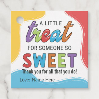 Étiquettes Cadeau Merci d'appréciation coloré pour une personne douc
