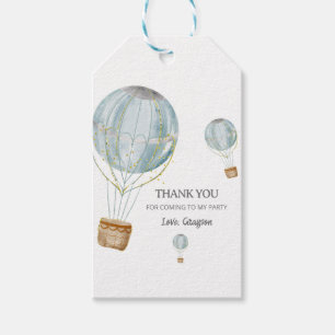 Étiquettes Cadeau Merci d'aquarelle à ballon chaud