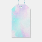 Étiquettes-cadeau Merci d'aquarelle bleu et violet Abstrait moderne (Dos)