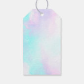 Étiquettes-cadeau Merci d'aquarelle bleu et violet Abstrait moderne (Dos)