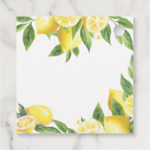 Étiquettes Cadeau Merci d'aquarelle citron (Dos)